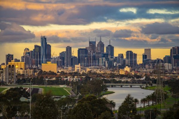 Long shot of Melbourne at Dusk - Photos | Melbourne